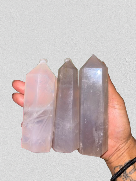 Blue Rose Quartz Tower